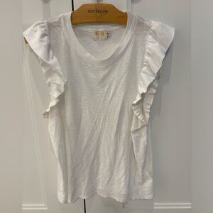 NATION sleeveless ruffle tank size L